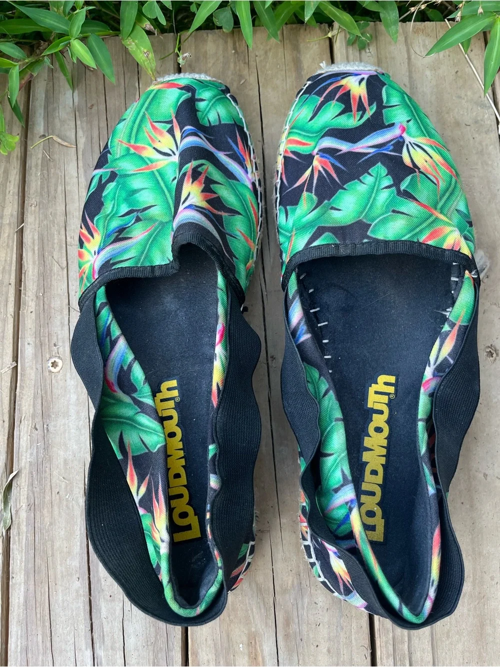 Loudmouth Lucky Tropical Espadrille Slip-On Shoes Women’s Size 10